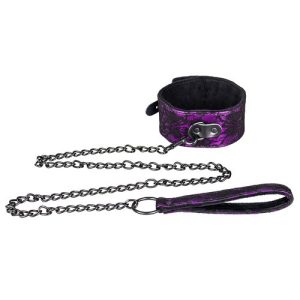 Bondara Soft Purple Floral Collar with Leash