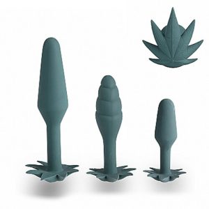 Doobies Silicone Weed Leaf 3 Piece Anal Trainer Kit