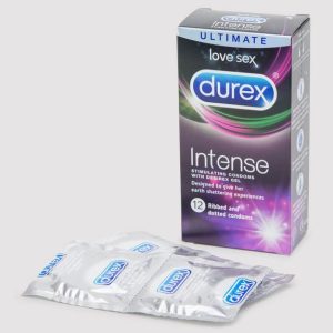 Durex Intense Ribbed and Dotted Latex Condoms (12 Pack)