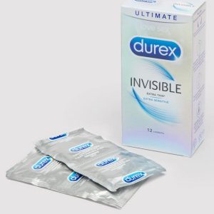 Durex Invisible Extra Sensitive Latex Condoms (12 Pack)