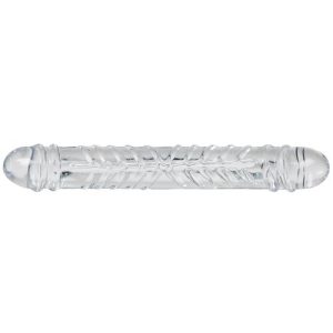 Glacier Glass Clear Double Ended Dildo - 11.5 Inch