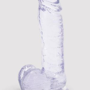 Ice Gem Realistic Suction Cup Dildo with Balls 7 Inch