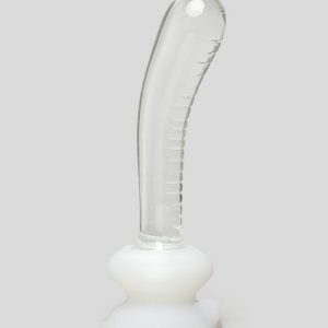 Icicles No. 88 G-Spot Glass Textured Dildo with Removable Suction Cup 6 Inch