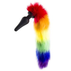 Kinky Tails Silicone Rainbow Tail Butt Plug