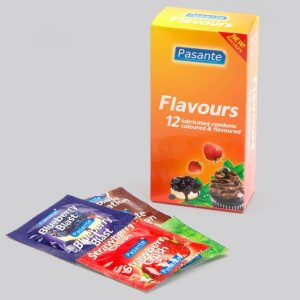 Pasante Mixed Flavoured Latex Condoms (12 Pack)