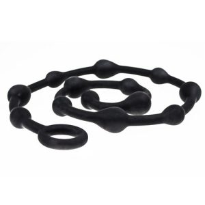 The Anaconda Monster Black Silicone Anal Beads - 43 Inch