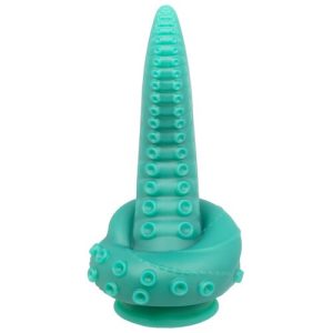 The Octopussy Monster Green Tentacle Swirl Dildo - 8 Inch