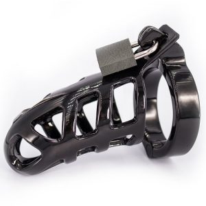 Torment Stainless Steel Black Chrome Plated Cock Cage