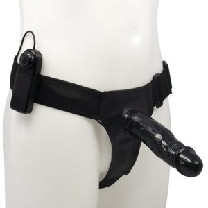 Unisex Hollow Strap-On Vibrator And Extender - 6 Inch
