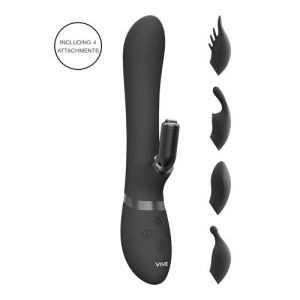 VIVE Chou 20 Function Rechargeable Rabbit Vibe with 4 Attachments
